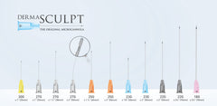 The Original Dermasculpt MicroCannulas - Family of Microcannulas ranging in sizes from 18 gauge to 30 gauge available at HK Surgical 800-909-0060.