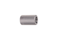 A silver-colored Toomey to Toomey Transfer Connector, which is used for transferring fat from one syringe to another.